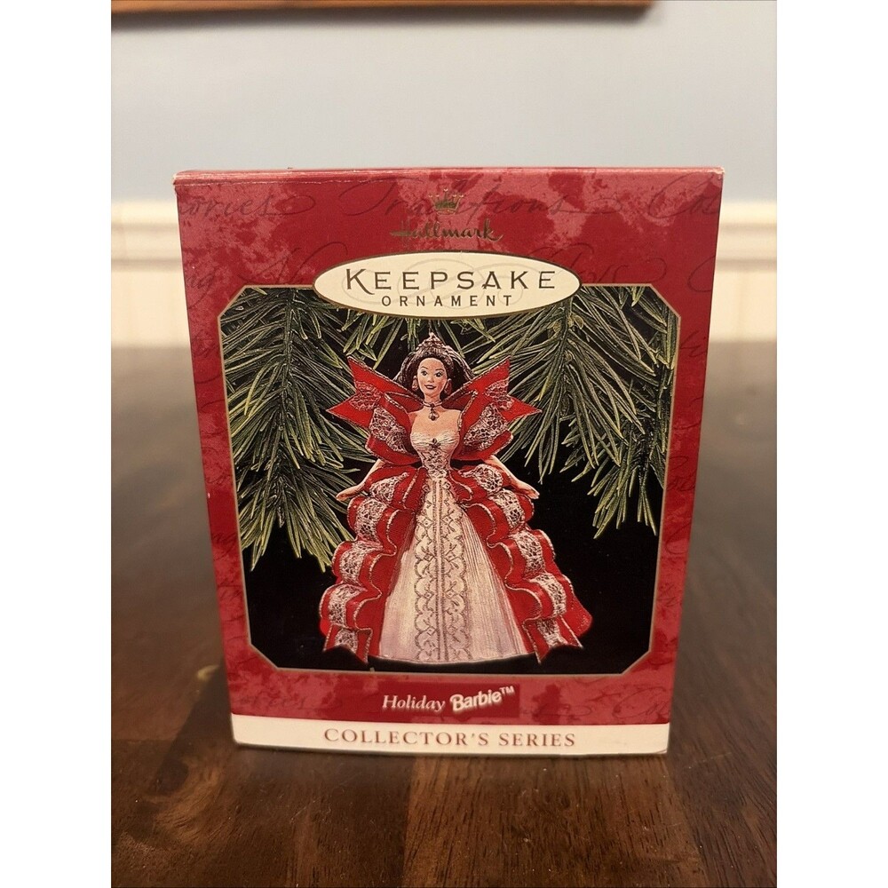 Hallmark Collectors Club 1997 RED HOLIDAY Barbie Christmas Ornament NEW IN BOX